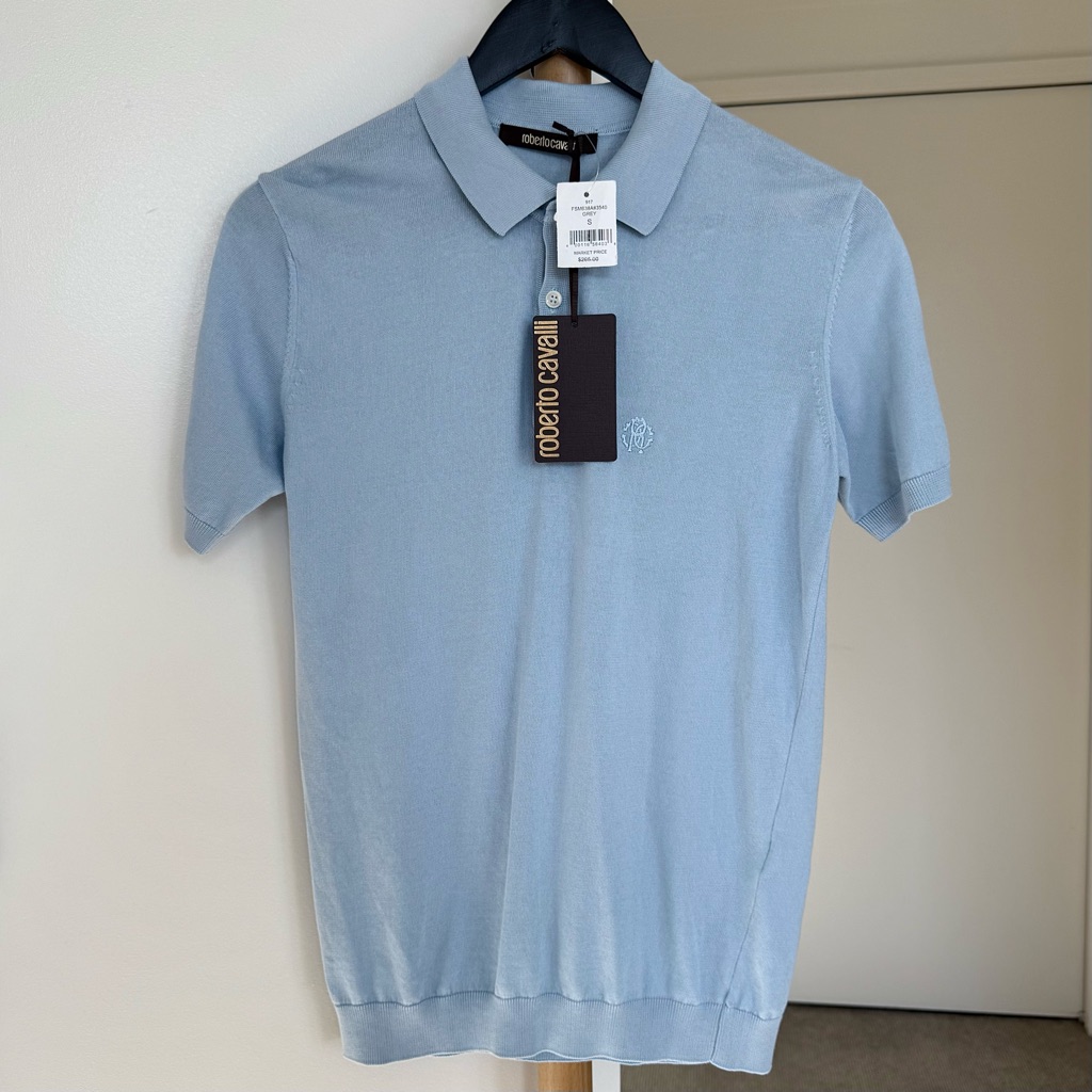 Roberto Cavalli Classic Polo Shirt Brand New Authentic Retail 295 S Size